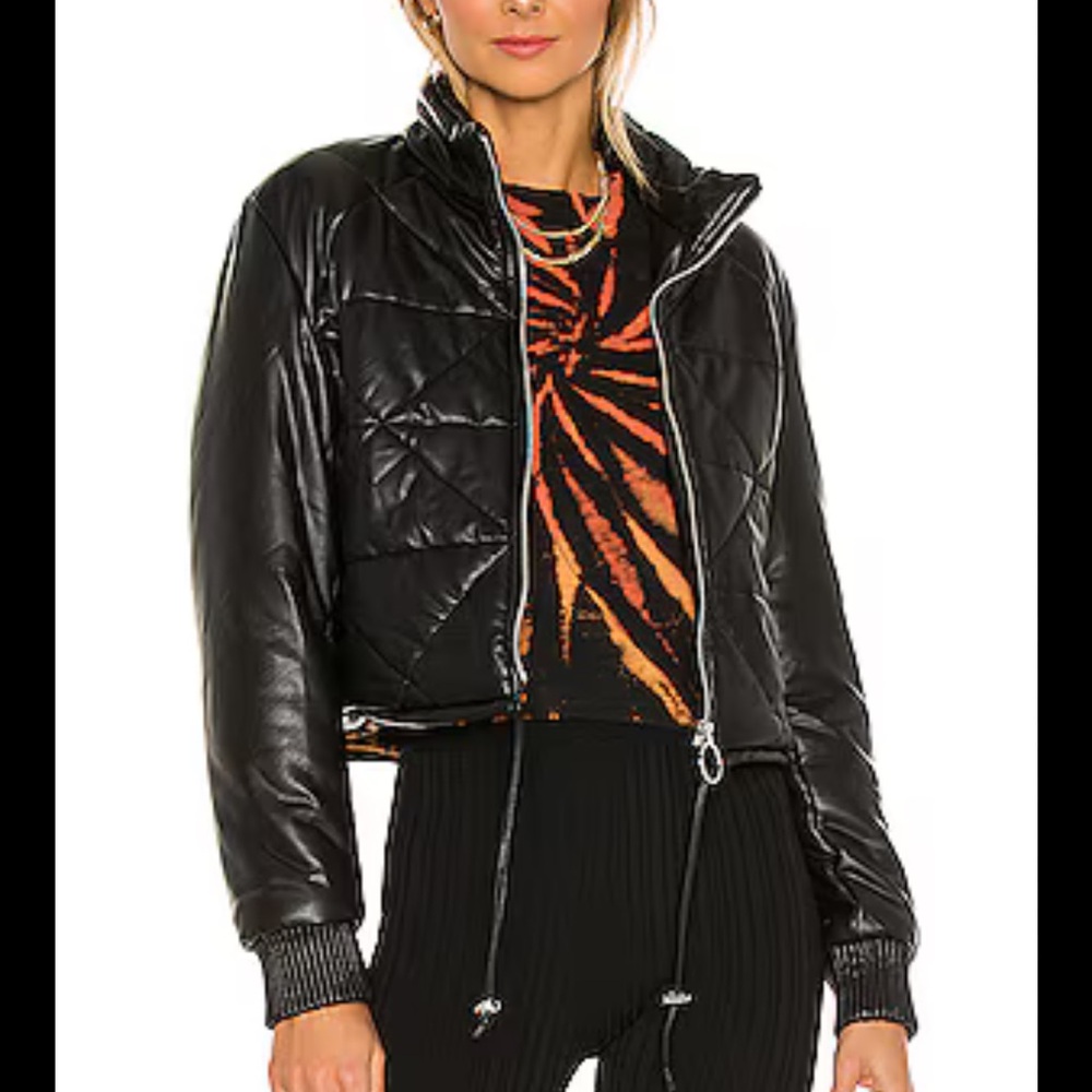 Blanknyc leather puffer jacket